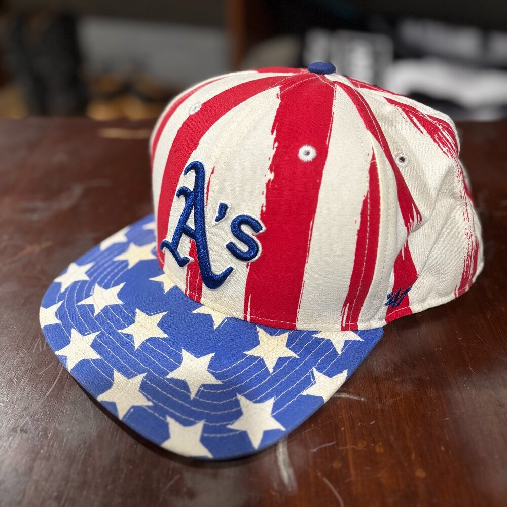 47 Brand Oakland Athletics 4th Of July Edition Rare USA MLB Genuine Hat